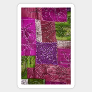 Pink Fabric Texture Sticker